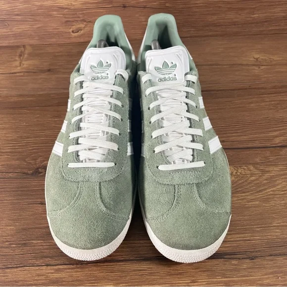 adidas Gazelle Green and White Sneakers - Picture 7 of 12